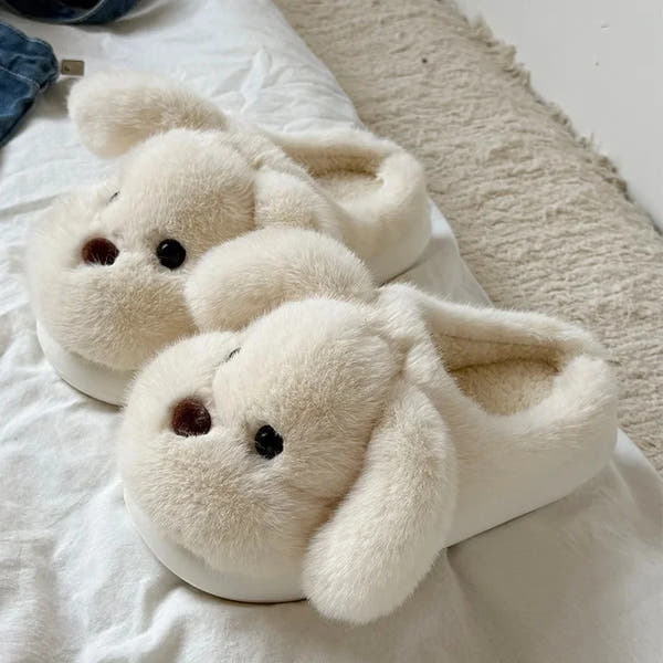 Warm Fleece Lined Cotton Slippers Women's Bedroom Anti-Slip Thick Bottom Head Cover Autumn Winter Home Comfortable Slippers